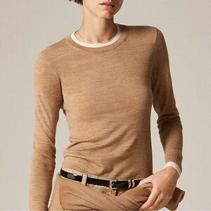 J Crew Carolyn Layered Merino Wool Sweater size S NWOT